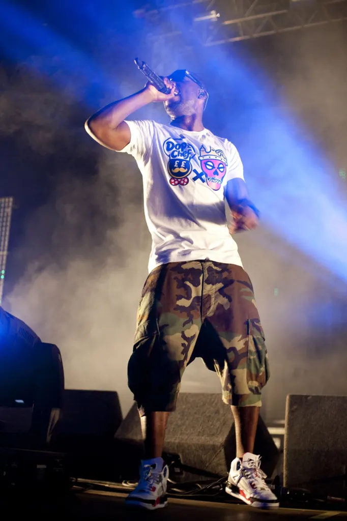 Tinie Tempah performing at Global Gathering 2010